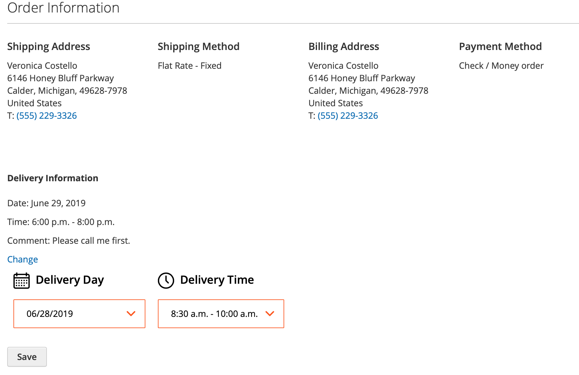 Delivery Date