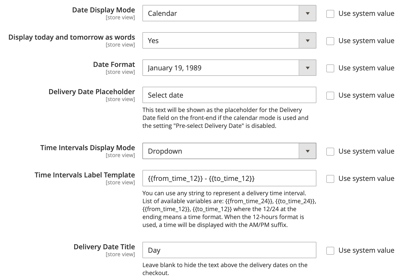 Delivery Date