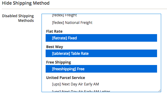 Mageworx Shipping Rules Hide Method